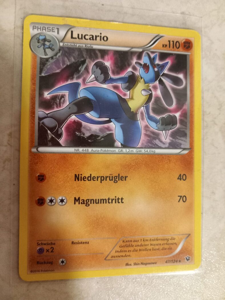 Pokémonkarte Lucario 47/124 Stern Schicksalsschmiede