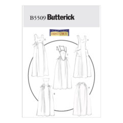 Schnittmuster Historische Schürze Butterick B5509 S-L Dt. Anleitung