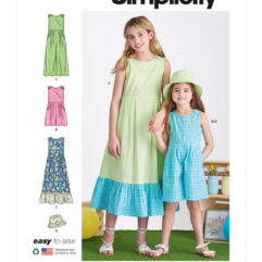 Schnittmuster Kleid und Jumpsuit Simplicity S9617 US 7-14 (Gr. 122-164) Deutsche Anleitung
