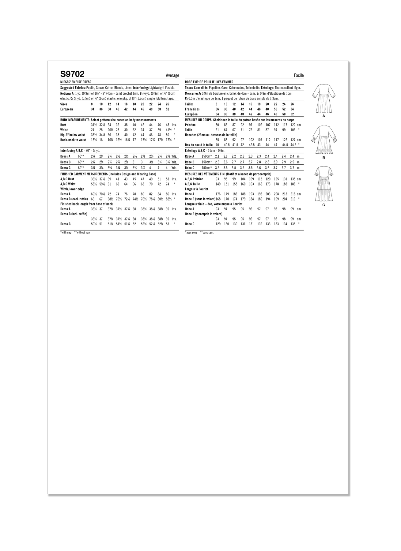 Schnittmuster Kleid Simplicity S9702 K5 US 8-16 (Gr. 34-42) Deutsche Anleitung – Bild 7