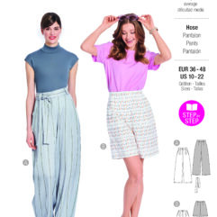 Schnittmuster Hose Burda 5718 US 10-22 (Gr. 36-48) Deutsche Anleitung