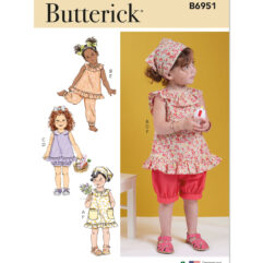 Schnittmuster Kleid, Oberteil, Shorts Butterick B6951 A (Gr. 71-102) Dt. Anl.