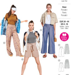 Schnittmuster Hose Burda 5707 US 8-18 (Gr. 34-44) Deutsche Anleitung