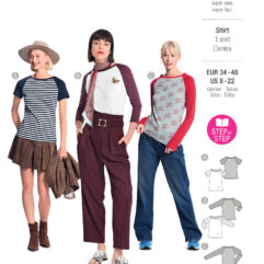 Schnittmuster Shirt Burda 6028 US 8-22 (Gr. 34-48) Deutsche Anleitung