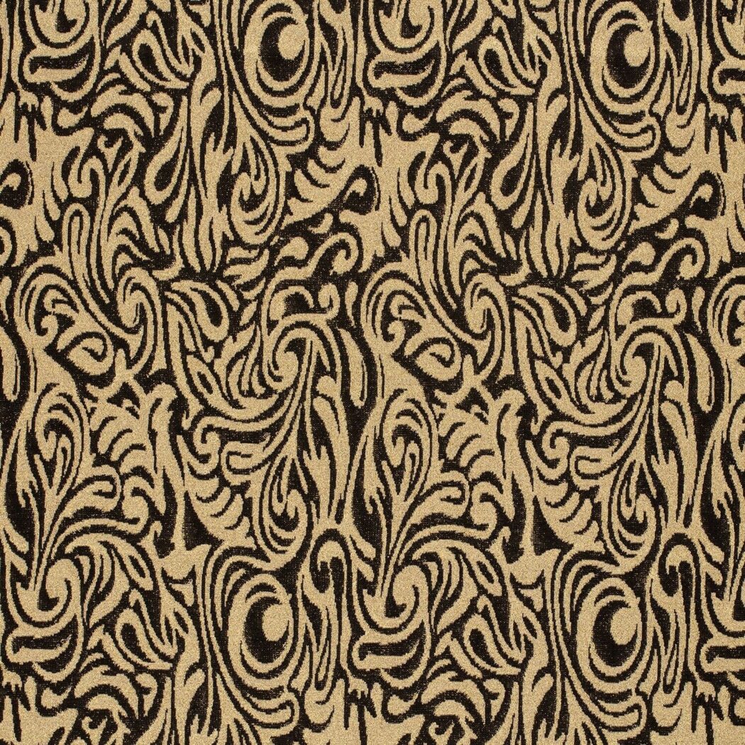 1m x 1,50m Jacquard Stoff Lurex Abstrakt Gold – Bild 2