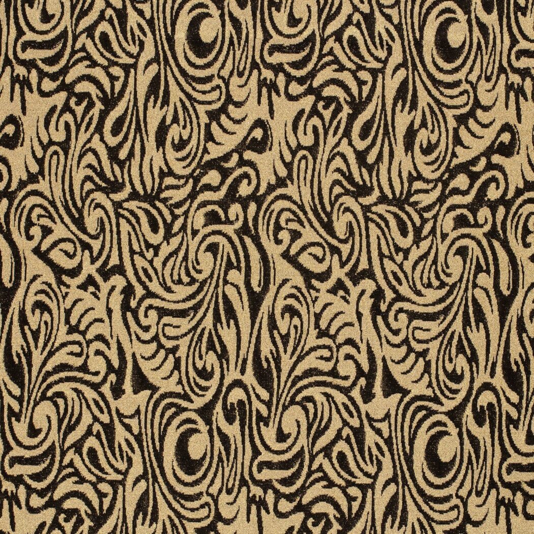 1m x 1,50m Jacquard Stoff Lurex Abstrakt Gold