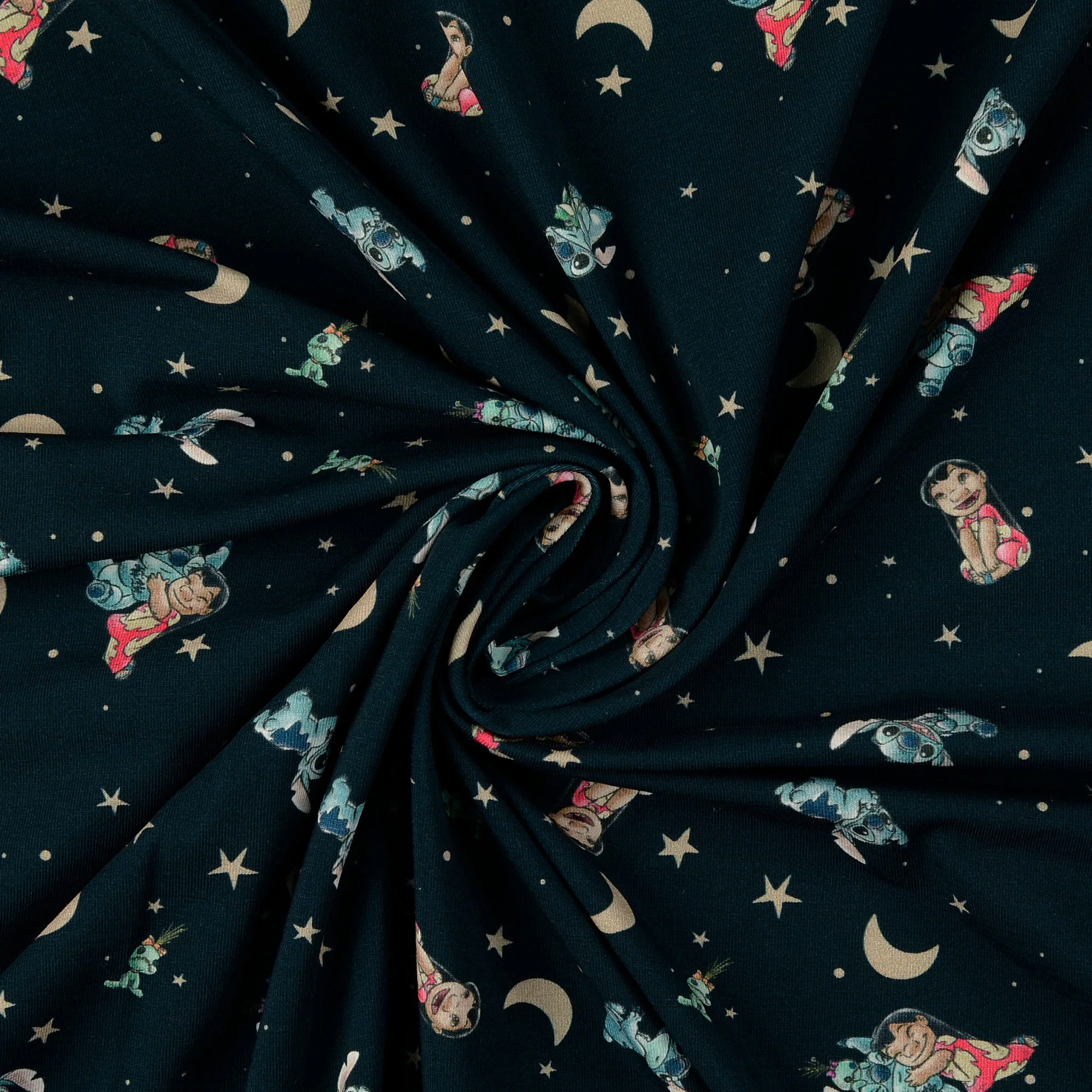 1 m x 1,52m Lilo & Stitch Baumwoll Jersey Meterware – Bild 2