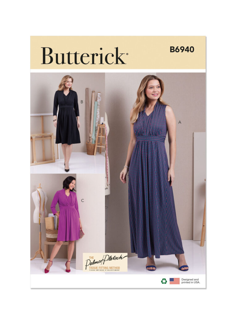 Schnittmuster Sommerkleid Butterick B6940 P5 12-20 (Gr. 38-46) Dt. Anleitung