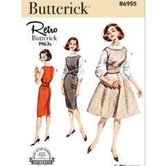 Schnittmuster Kleid Butterick B6955 Y5 18-26 (Gr. 44-52) Dt. Anleitung