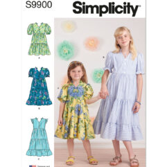 Schnittmuster Kleid Simplicity S9900 US 3-6 (Gr. 98-116) Deutsche Anleitung