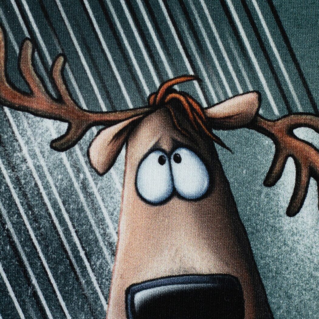 0,80m x 1,40m Winter Mood French Terry Raindeer von Thorsten Berger – Bild 2