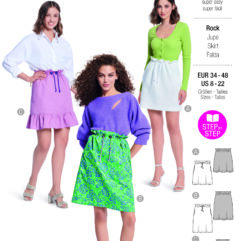 Schnittmuster Rock Burda 5832 US 8-22 (Gr. 34-48) Deutsche Anleitung