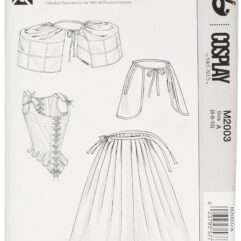 Schnittmuster Cosplay Schürze und Korsett McCalls M2003 A 6-10