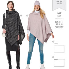 Schnittmuster Cape Burda 6175 US 8-18 (Gr. 34-44) Deutsche Anleitung