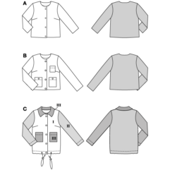 Schnittmuster Blazer Burda 5729 US 8-18 (Gr. 34-44) Deutsche Anleitung