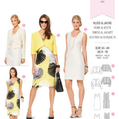 Schnittmuster Kleid Burda 6773 US 8-18 (Gr. 34-44) Deutsche Anleitung