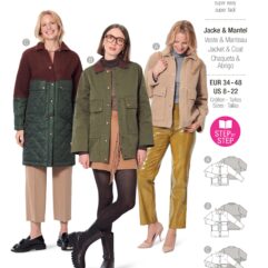 Schnittmuster Mantel und Jacke Burda 5941 US 8-22 (Gr. 34-48 Deutsche Anleitung